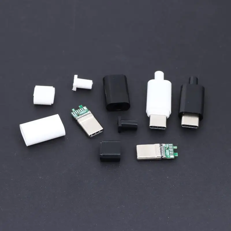 1/3 Sets TYPE-C Male 24P With PCB Board Fast Charging Solder Wire Type 16 Solder Joints To Solder Wire & Cable High Current Supp
