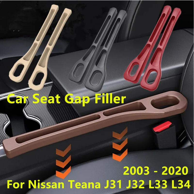 PU Car Seat Gap Stuff Side Seam Filler Leakproof Storage Organizer Accessories For Nissan Teana J31 J32 L33 L34 2003 - 2019 2020