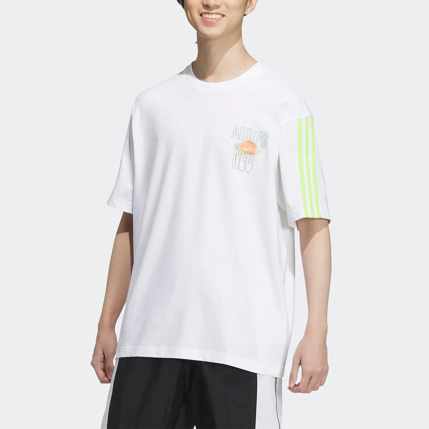 

Adidas Official Authentic NEO, новая мужская и женская спортивная футболка с круглым вырезом и короткими рукавами на весну и лето IA6743