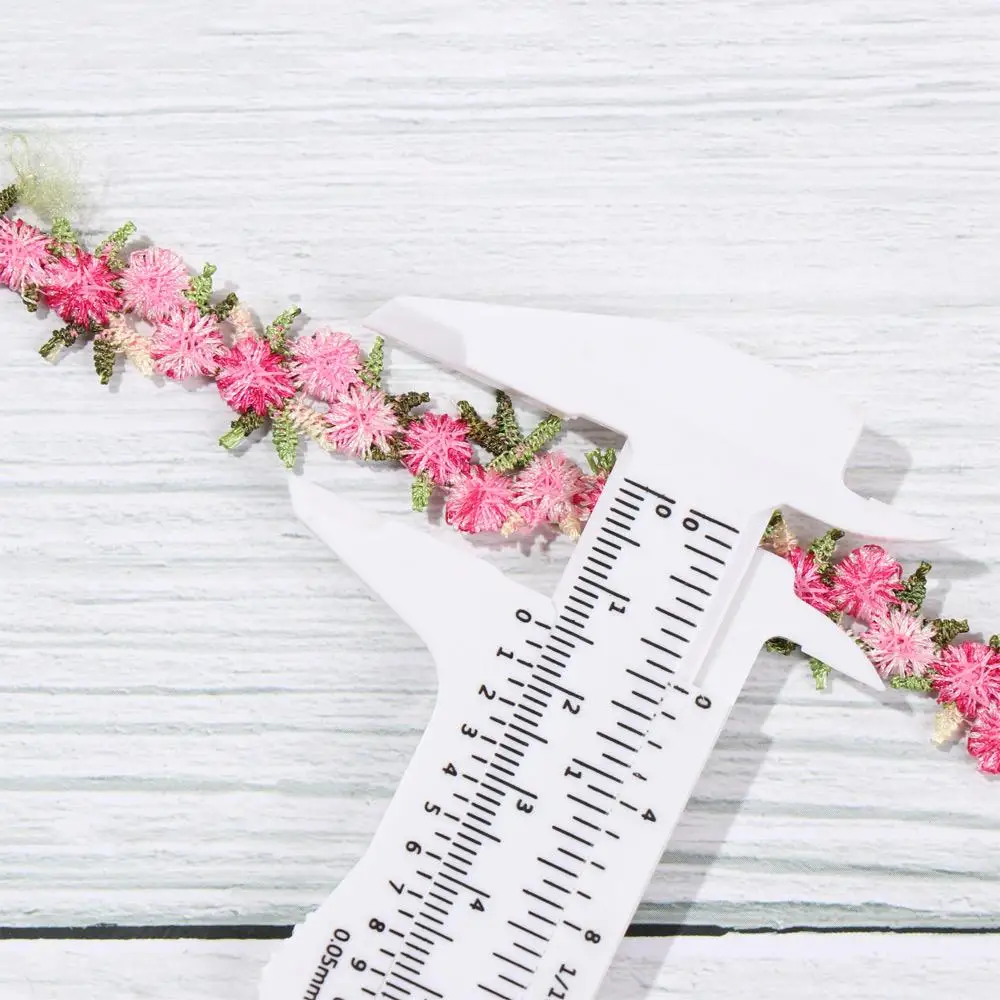 اكسسوارات الملابس فستان الزفاف أشرطة البوليستر تقليم النسيج زهرة الدانتيل تقليم للذوبان في الماء المطرزة #2