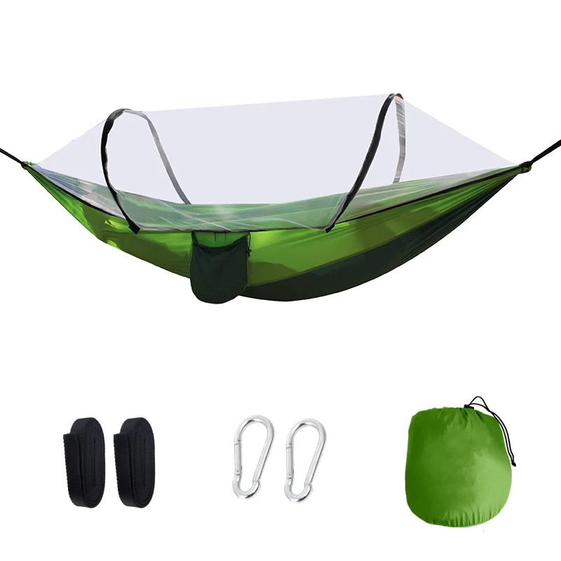 Camping Hammock with Mosquito Net Lightweight Hanging Hammocks Tree Straps Swing Hammock Bed for Outdoor Backpacking Backyard