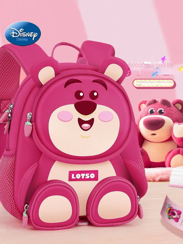 

Disney Girl Kindergarten Backpack Lotso Student Shoulder Orthopedic School Bag Light Water Proof Kids Gifts Mochilas Escolares