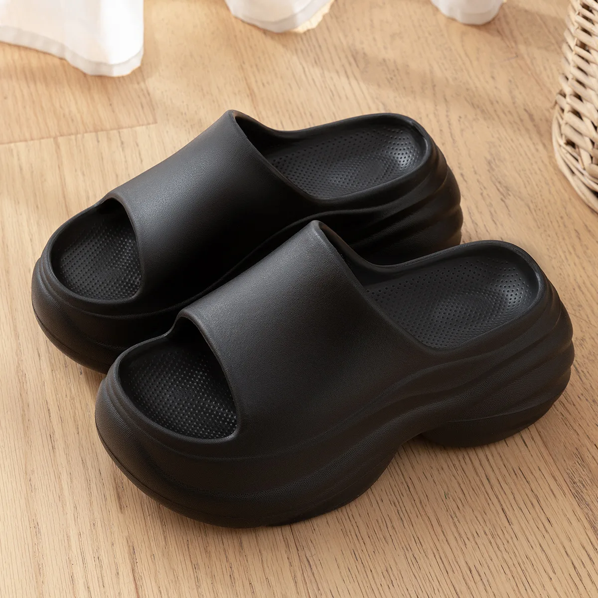 Summer Women Thick Bottom Slippers Platform Non-Slip Home Sandals Fashion Comfortable Fashion Concise Shoe Indoor Outdoor Slides