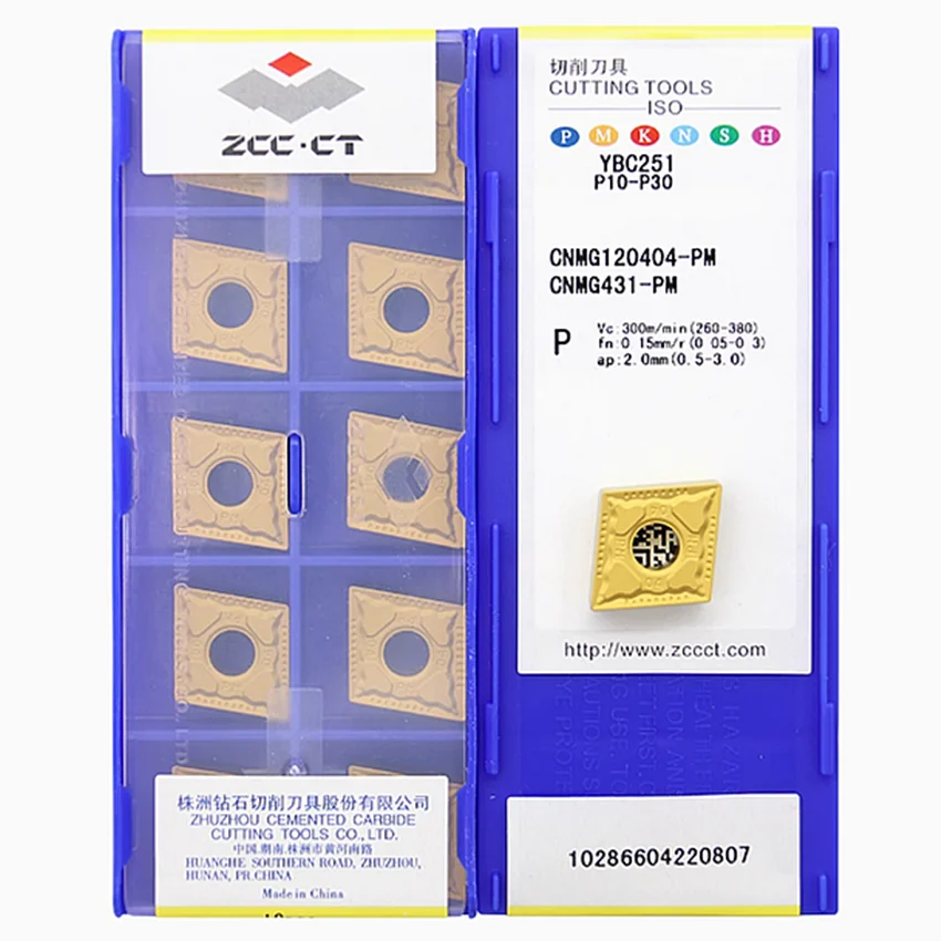 

CNMG120404-PM YBC251/CNMG120408-PM YBC251/CNMG120412-PM YBC251 ZCC.CT CNMG CNC blade carbide inserts Turning inserts 10pcs/box