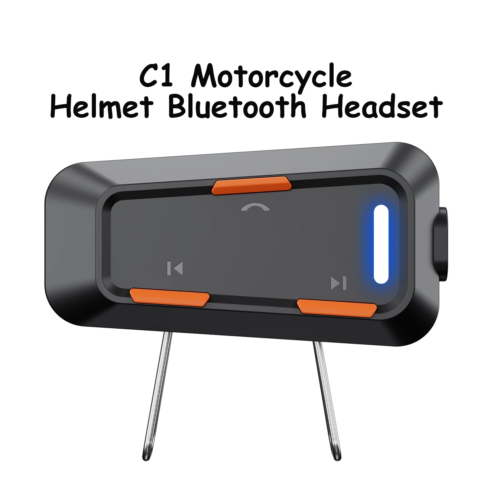 

C1 Bluetooth-гарнитура для мотоциклетного шлема IPX5 Водонепроницаемый голосовой помощник со световыми эффектами Bluetooth5.3 Беспроводные наушники для мотоцикла