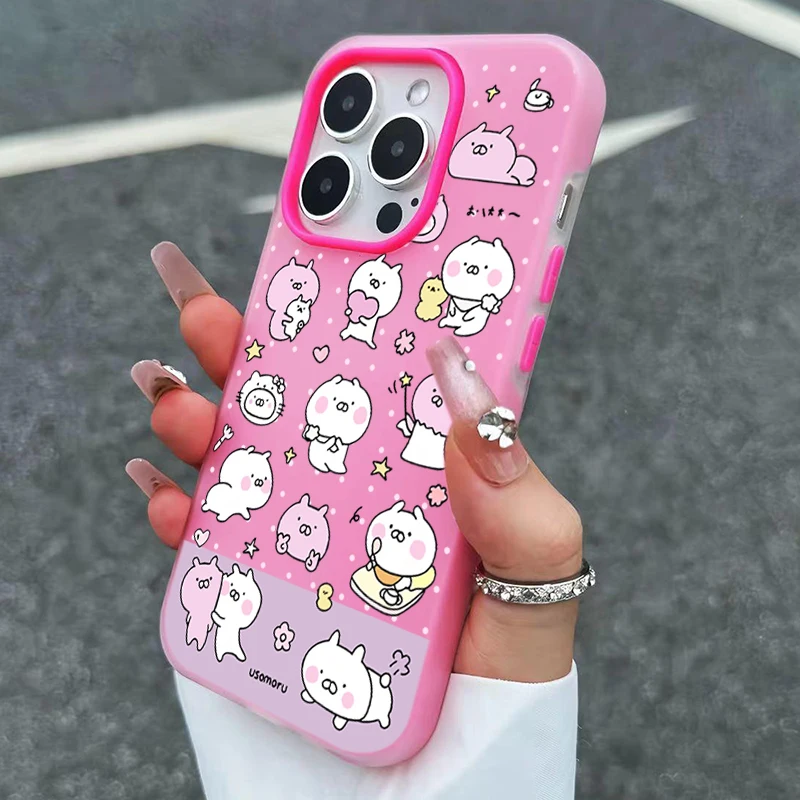 

Cute Rabbit Pattern Jelly Candy Color Phone Case For iPhone 17 Pro Max 15 14 13 12 11 16 Pro XS X XR 7 8 Plus 17Air Bumper Cover