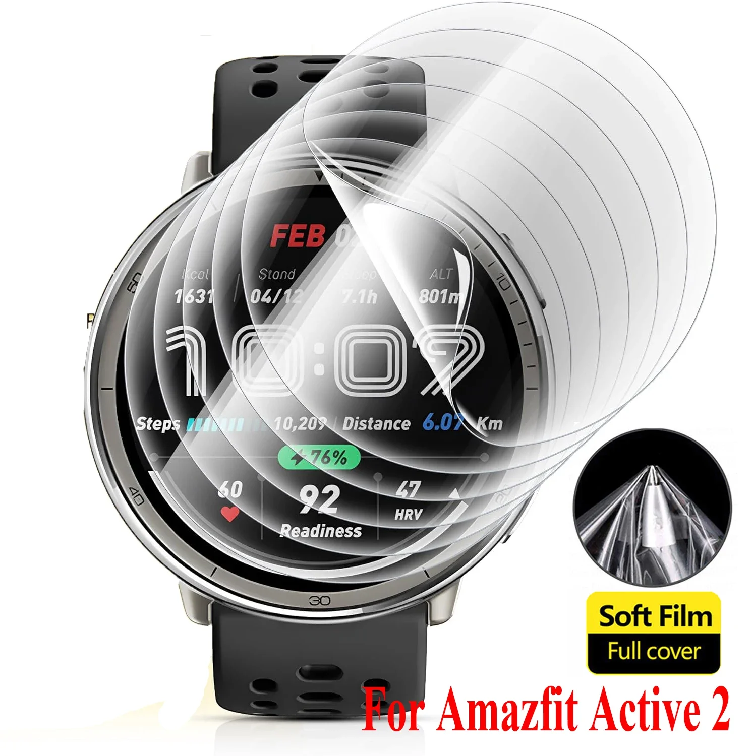 

1-5Pcs Hydrogel Film For Amazfit Active 2 Screen Protector HD Clear Protective Cover For Huami Amazfit Active2 Watch Accessories