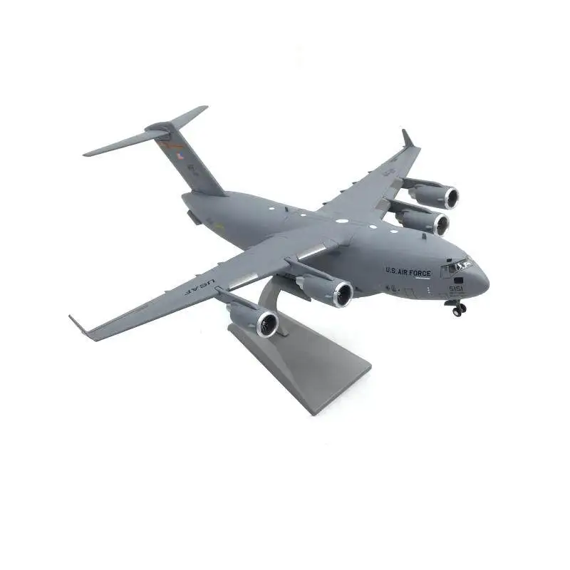 

Масштабная модель транспортного самолета ВВС США C-17 Globenaster 1:200 (фюзеляж из сплава), статическая модель-украшение