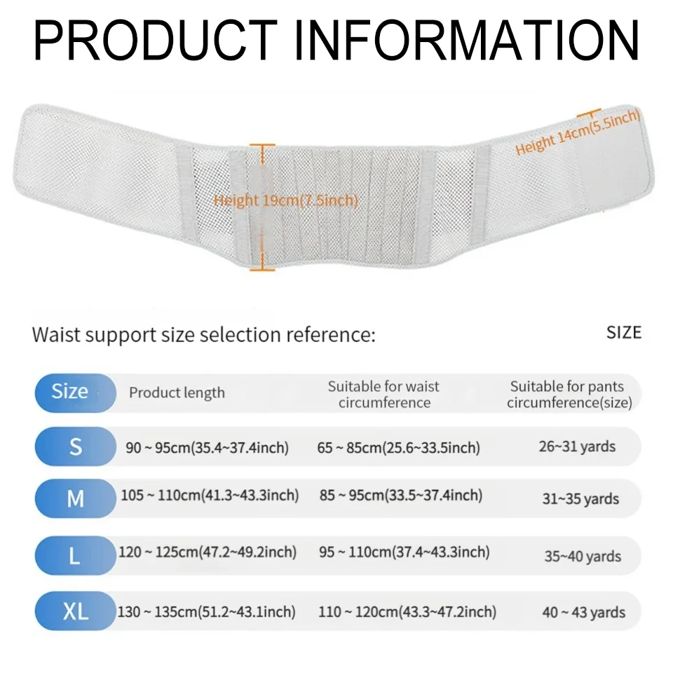 Spine Support Corset for Disc Herniation Pain Relief Men Women Lumbar Support Waist Belt Health Therapy Breathable Back