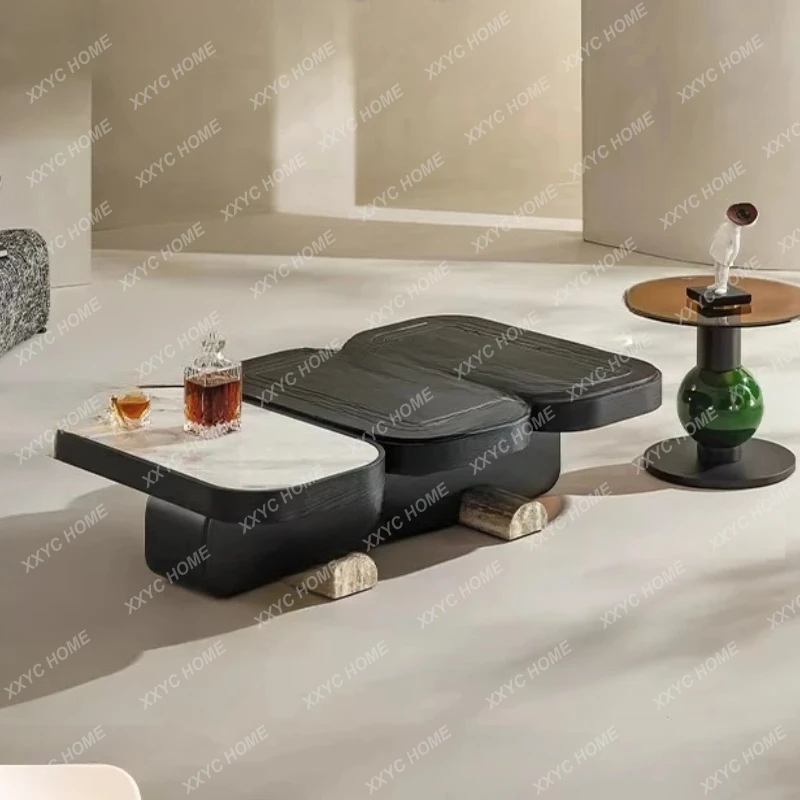 Q  light luxury special-shaped coffee table combination living room home