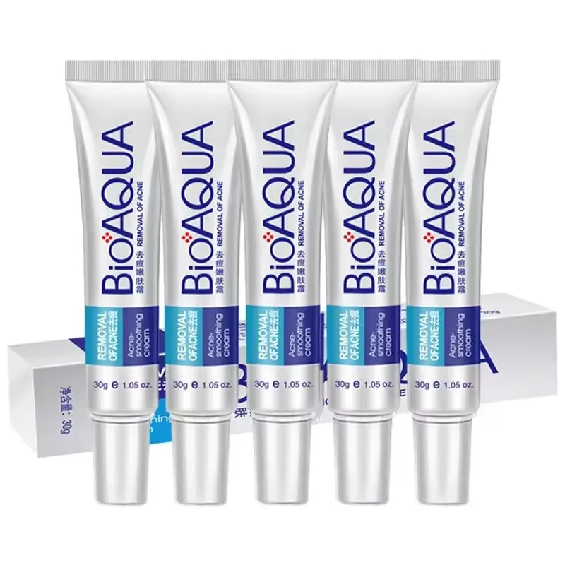 BIOAQUA 5pcs Acne Anti-Wrinkle Removing Cream Scar Treatment Blahead Removal Cream Sink Pores Anti-acne Facial Skin Care