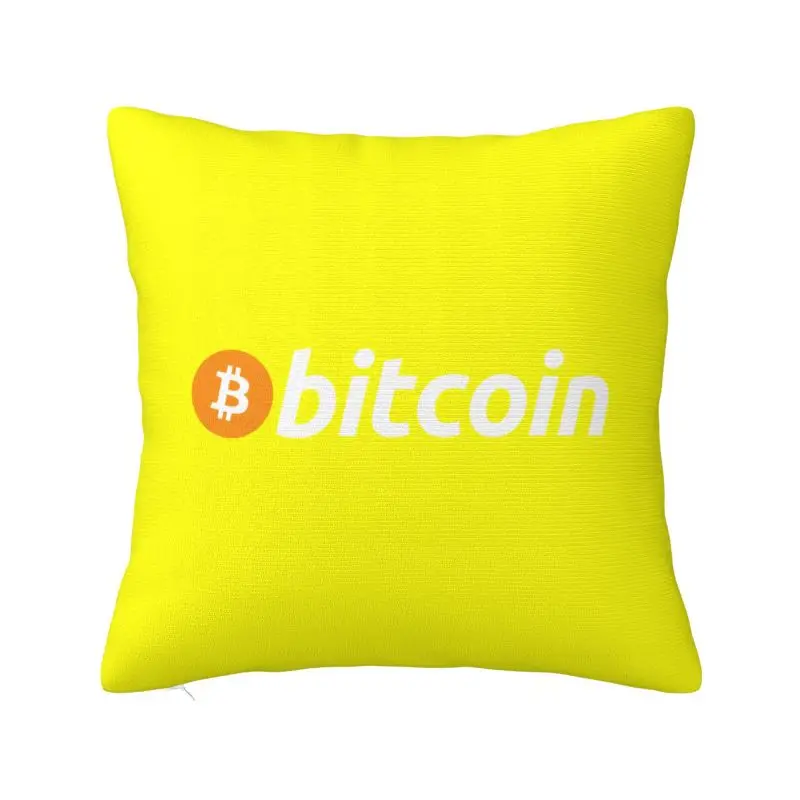 Custom Bitcoiny The Original Modern Throw Pillow Covers BTC Crypto Coins Car Cushion