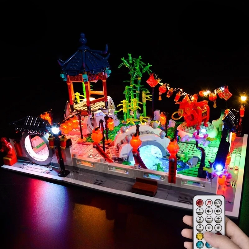 LED Lighting Set Suitable for Spring Lantern Festival 80107(Not Including Building Blocks)