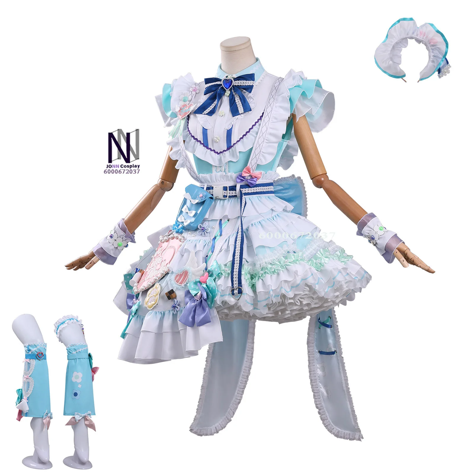 

Top THE IDOLM Cosplay STER SHINY COLORS Costume Anime Fuyuko Mayuzumi Role Playing Cute Blue Lolita Dress Outfit Women Comic Con