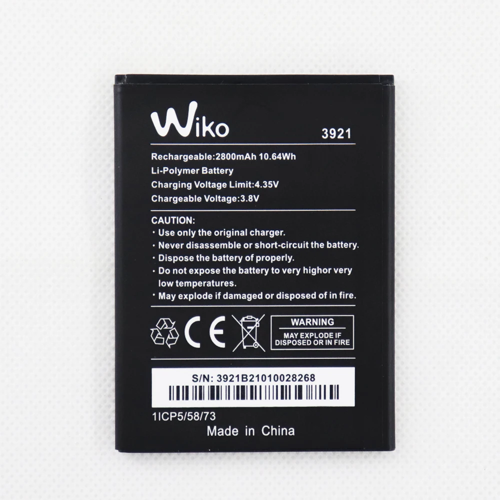 2800mAh 3.8V Battery For Wiko 3921 lenny 5 wiko robby2 Mobile Phone Batterie