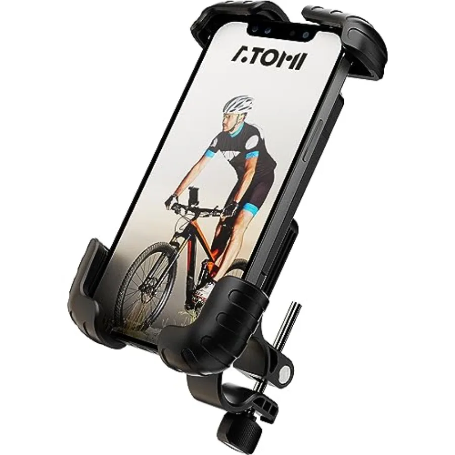 

Universal Motorcycle Phone Holder for Handlebar Adjustable Smartphone Mount Compatible with iPhone 14 Plus Pro Max 13 Pro Max S