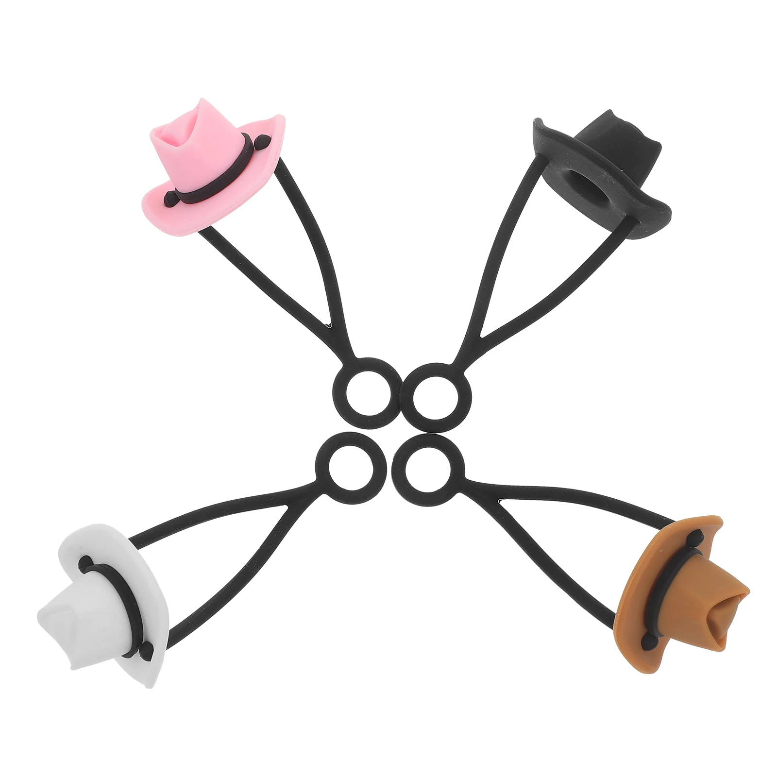

4 Pcs Straw Cap 8-10mm Silicone Covers Dust Plugs for Drinking Straws Tumblers Tips Protectors Reusable Black White Pink Brown
