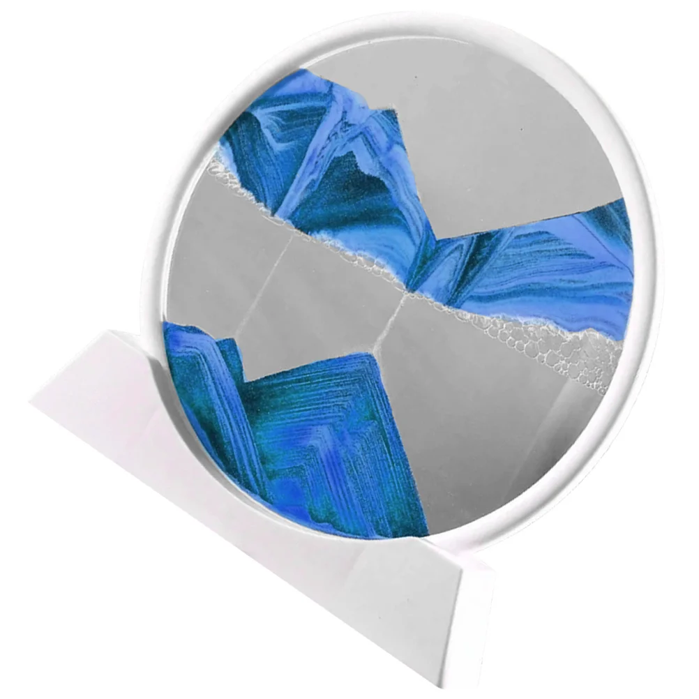 Decoração de imagem de arte em areia em movimento, ornamento de pintura em areia 3d para decoração de mesa de escritório em casa, presente, brinquedo, decorações de escritório