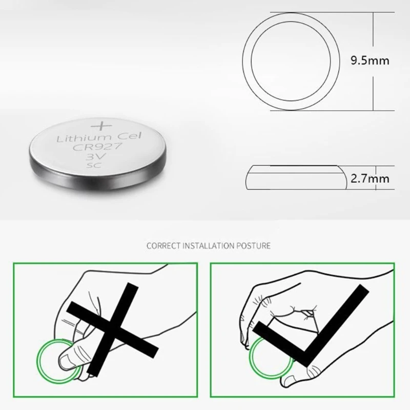 CR927 Batteries Button Cell Battery Perfect for Remote Control Multiple Uses