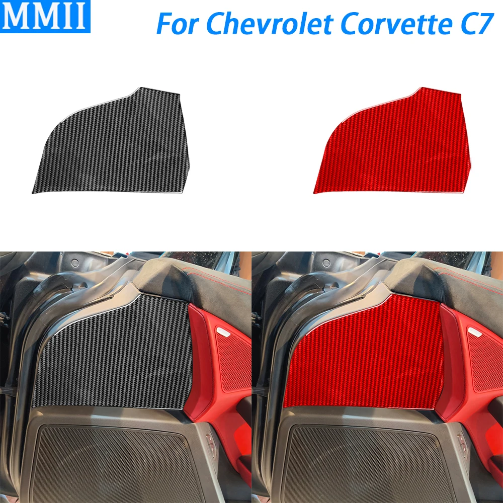 

For Chevrolet Corvette C7 2014-2019 Real Carbon Fiber Co-pilot Door Panel Cover Trim Car Interior Decoration Accessories Sticker