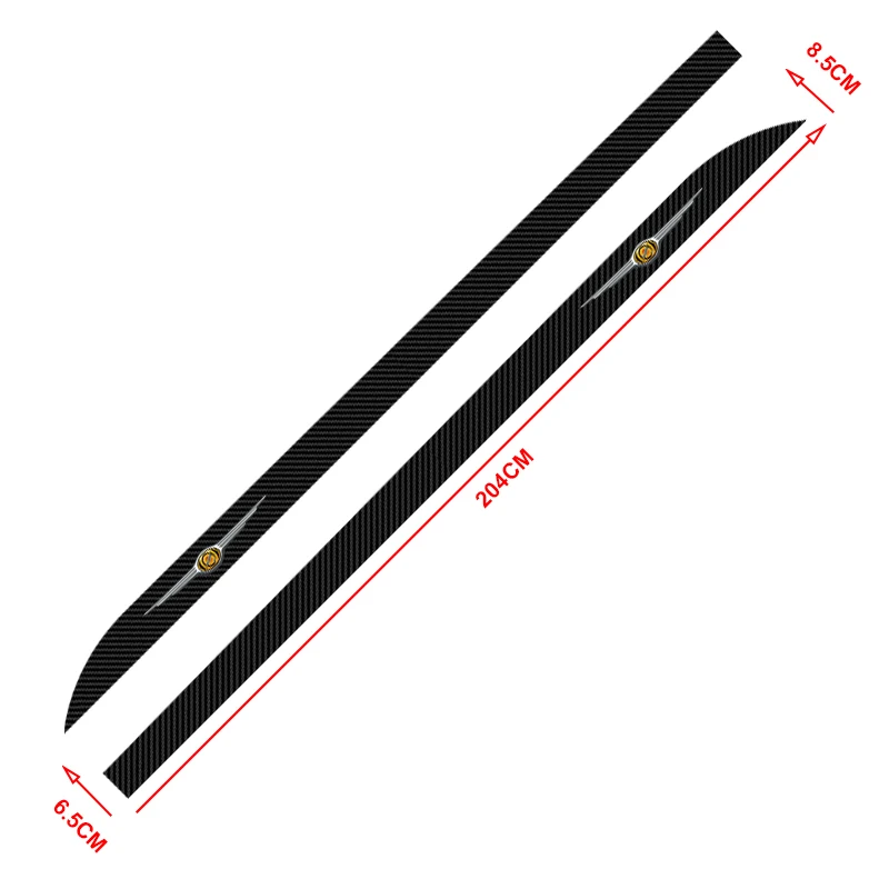 2pcs Car Door Side Skirt Car Body Decal Carbon Fiber Stickers For Chrysler 300C 300M PT Cruiser Sebring MK3 200 Town Car Styling