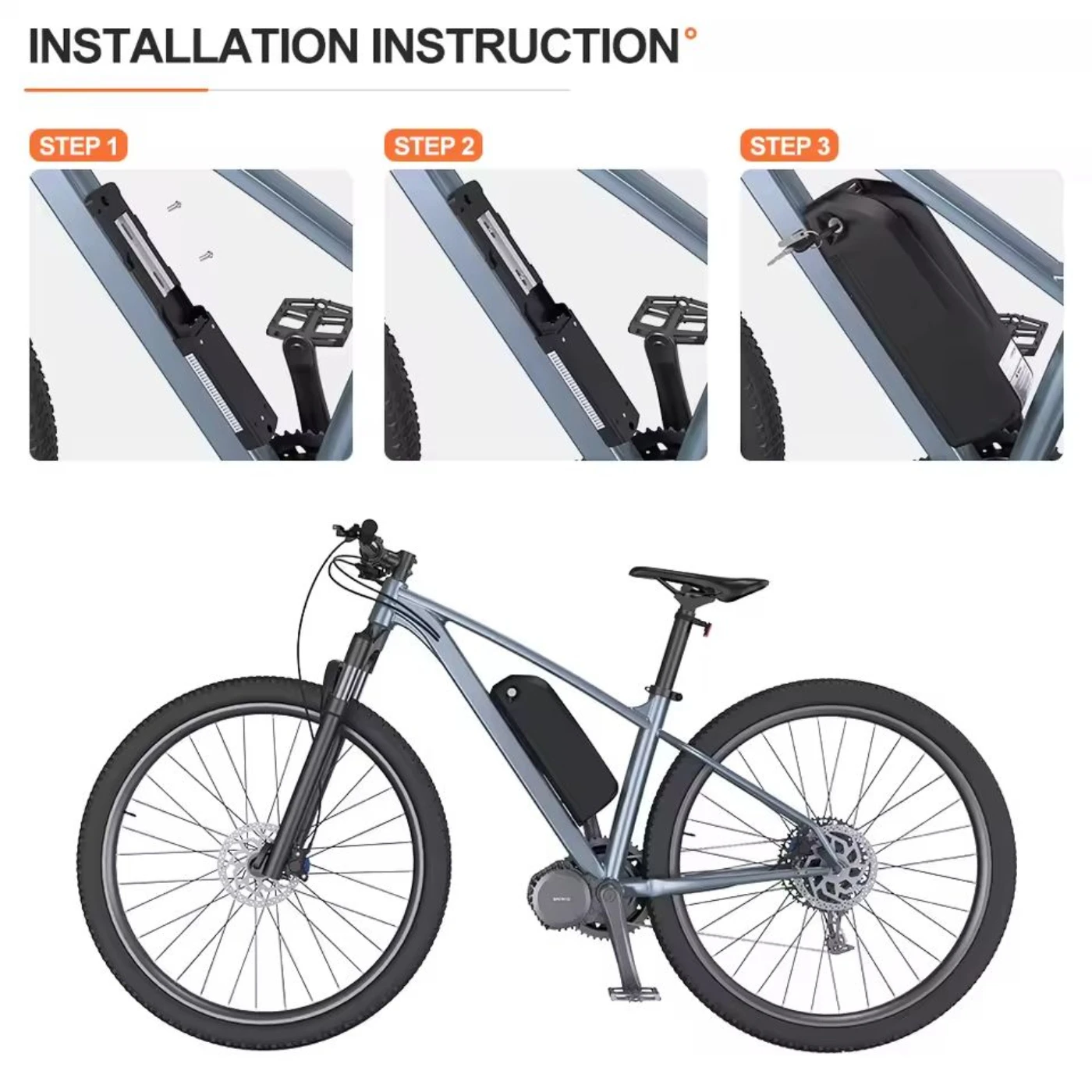 52 فولت 48 فولت 36 فولت ﻿ حزمة بطارية Hailong عالية الجودة 30 أمبير في الساعة، للمحرك 750 وات/1200 وات BMS بطارية طاقة مدمجة 100% أصلية + شاحن