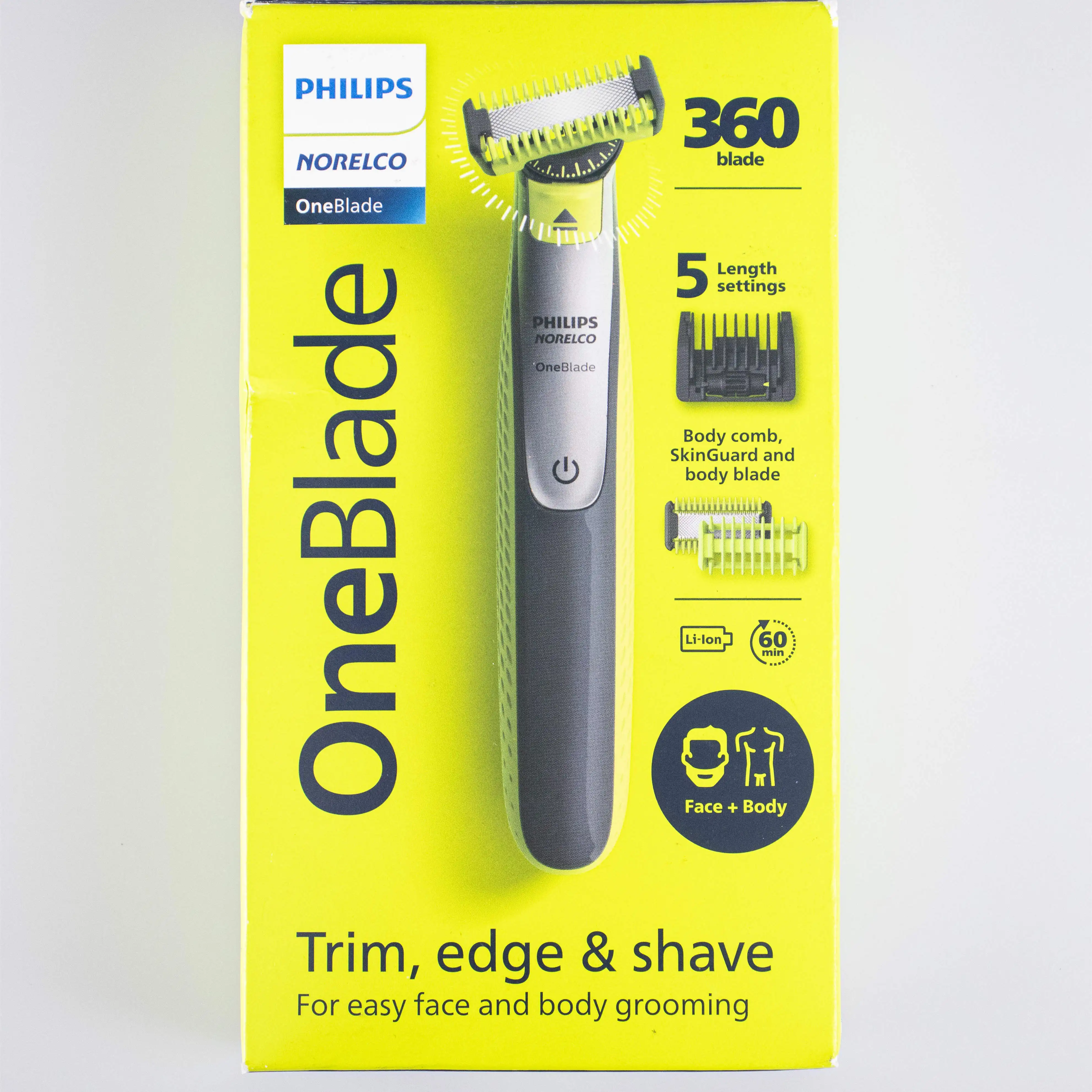 فيليبس نوريلكو ون بليد 360 وجه + جسم QP2834 مع مشط وجسم 5 في 1 للوجه #2