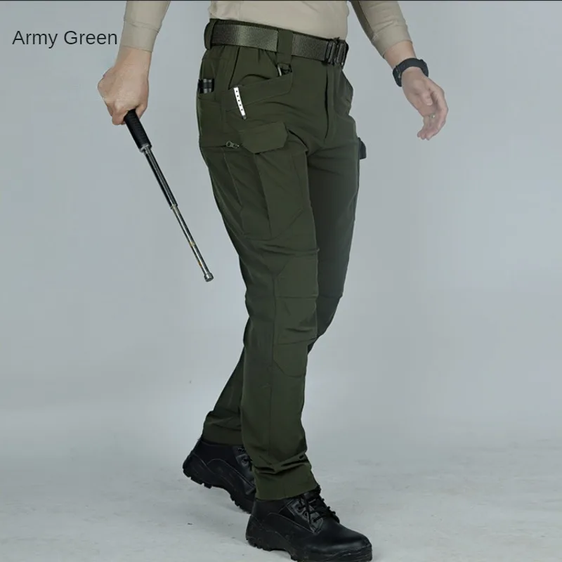 Men's Summer Thin Stretch Tactical Special Forces Breathable Charge Pants Outdoor Quick Drying Durable X7/X9 Trousers