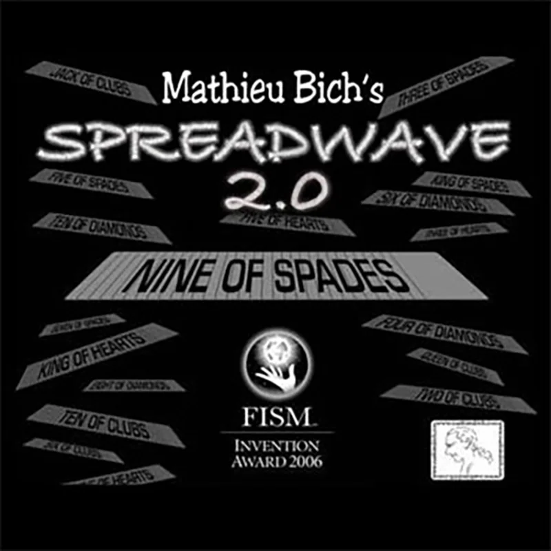 Spreadwave 2.0 by Mathieu Bich Magic Tricks Card Prediction Magia Magician Close Up Street Illusions Gimmicks Mentalism Props