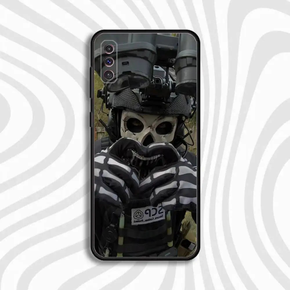 حافظة هاتف Ghosts C-Call of D-Duty لهاتف Samsung S 25,24,23,22,30,21,10,9,Ultra,Plus,Lite,FE,4,5G حافظة سوداء ناعمة