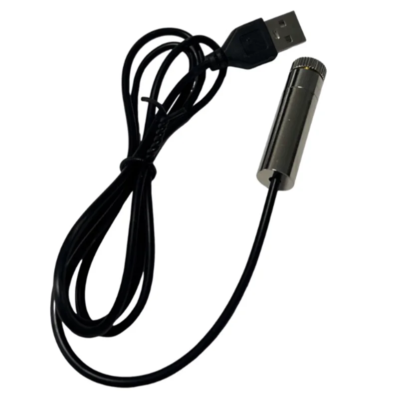 1 قطعة 520NM 20 ميجا واط الضوء الأخضر 12 مللي متر رأس الليزر USB موصل وحدة الليزر الأخضر 5 فولت رأس الليزر خط مستقيم عبر خط نقطة الشكل #1