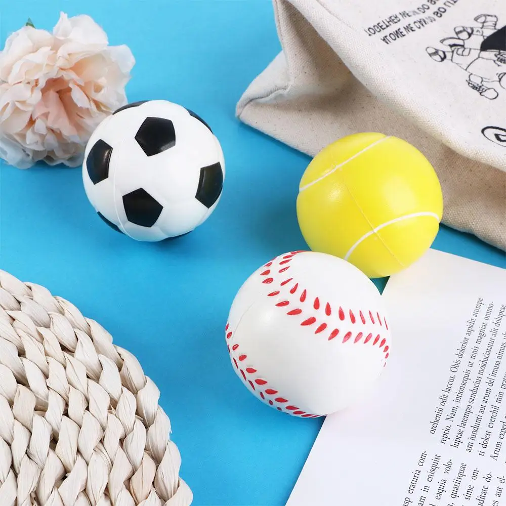 Children Gift Baseball Sponge Balls Basketball Football Squeeze Hand Ball Toys Antistress Toys Slow Rising Foam Rubber Ball