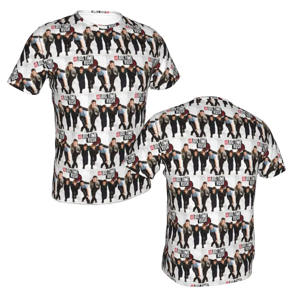 100% Cotton Big Time Rush BTR T-Shirt Men's Funny T Shirt Men O-Neck Summer Shirts Tops