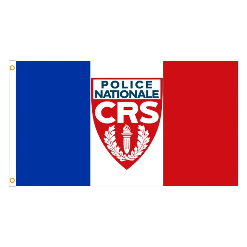 

90X150cm 3X5Fts France National Police CRS Flag Decoration Banner Flag Banner B