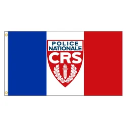 90 x150cm 3 x5fts francia polizia nazionale CRS bandiera decorazione Banner bandiera Banner B