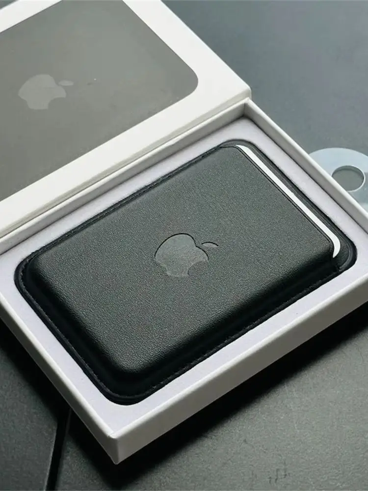 Oficjalny skórzany uchwyt na karty Magsafe do iPhone 18 17 Pro Max 16 15 14 Plus, mocny magnetyczny portfel z logo Apple — 2