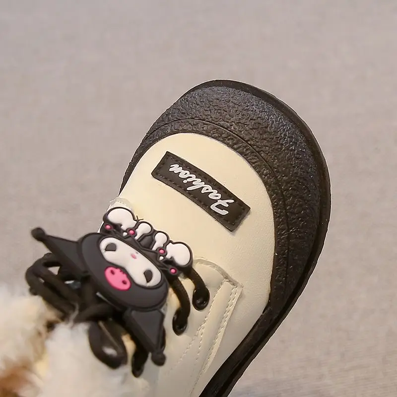 2025 Winter Cute Kuromi Anime Kawaii Sanrio Children Snow Boots Cute Cartoon Waterproof Children Sneakers Gifts for Kids