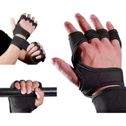 Guantes deportivos de entrenamiento para hombres y mujeres, protectores de manos antideslizantes de medio dedo para levantamiento de pesas, culturismo, gimnasio, muñeca y palma