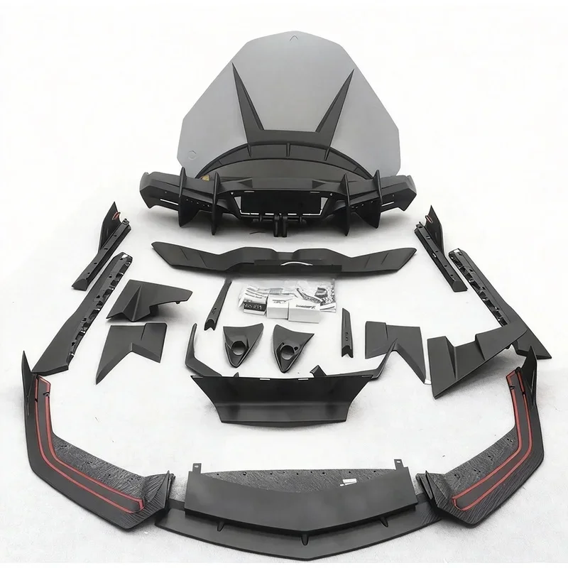MSY 3K Dry Carbon Fiber Body Kit Front Lip Side Skirt Hood Rear Diffuser Gloss Matt Styling PartsHigh Quality Auto Parts