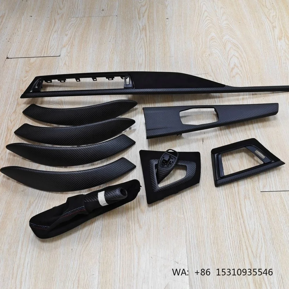 M Style Dry Carbon Fiber Dashboard Decorative Interior Trim Kit Set for BMW M3 M4 3GT F30 F31 F32 F34 F35 F80 F83
