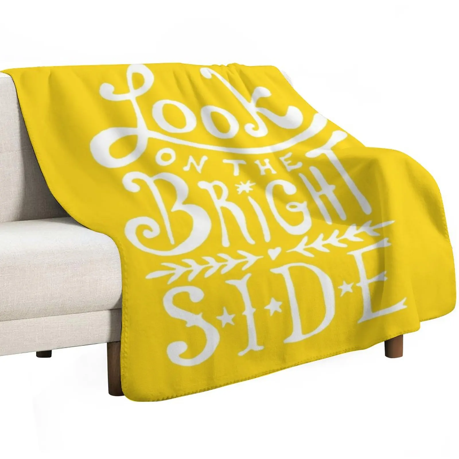 Look On The Bright Side Throw Blanket Bed covers Beach wednesday Baby Summer Beddings Flannel Fabric Blankets