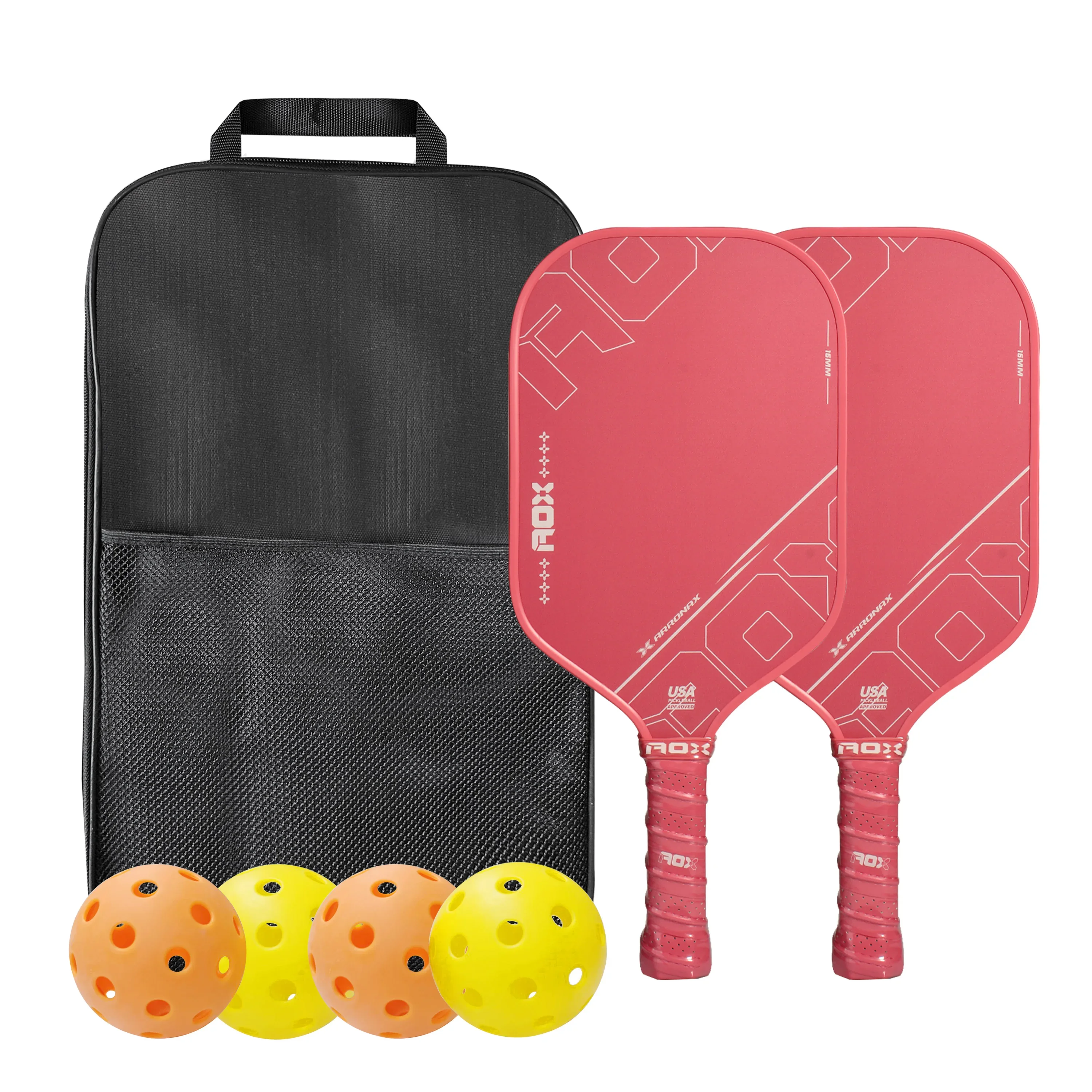 ARRONAX Cold Press Pickleball Paddle Glass Fiber USAPA Approved Pickleball Set Sports Outdoor Beach Tennis Racket Cricket Ball