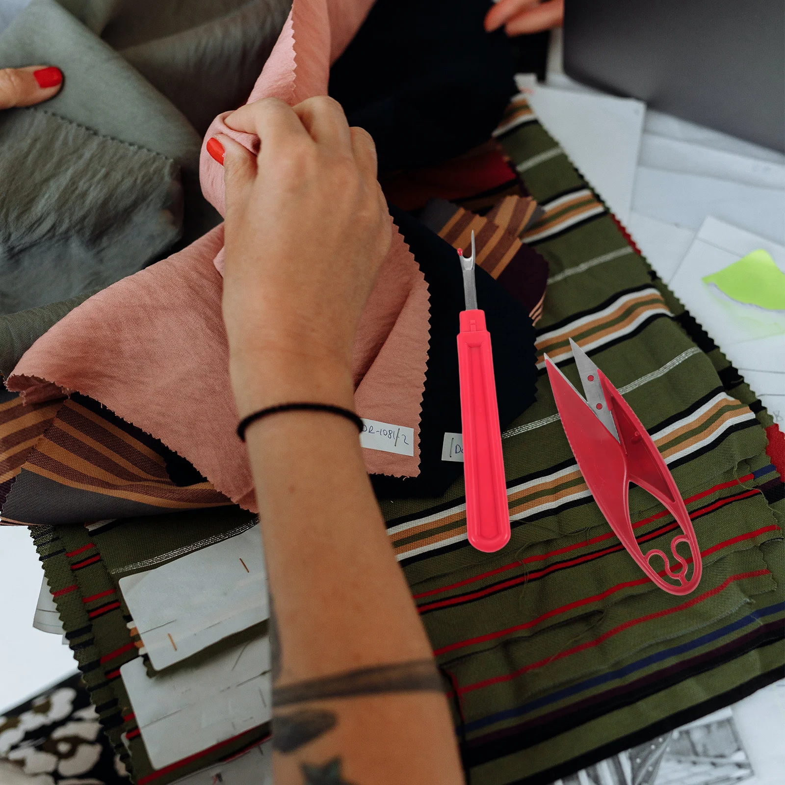 

1 set 1 Set Seam Ripper Kit Stainless Steel Thread Remover Tool For Sewing Crafting Diy Cross Stitch Portable Sewing Accessories