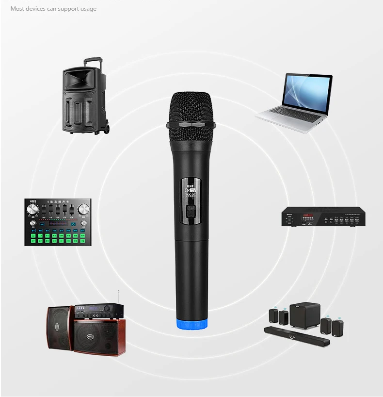 Sepuluh item TLF Xtuga W1 Mikrofon Rekaman Nirkabel UHF Profesional untuk Pengajaran Microfono Inalambrico De Mano