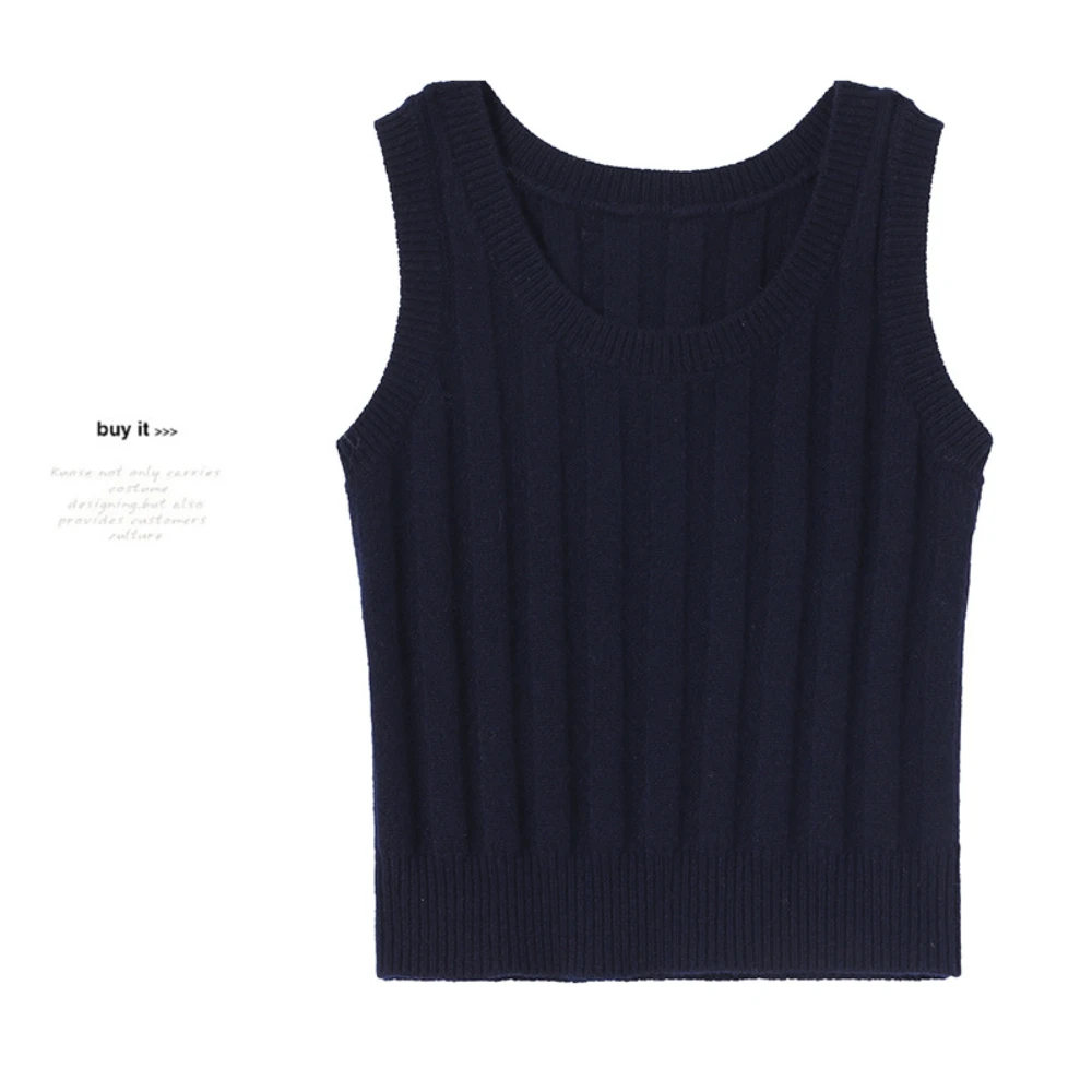 women vest wool sweater knit top brown womens winter sweaters black clothes vintage sleeveless tops gilet striped vests woman