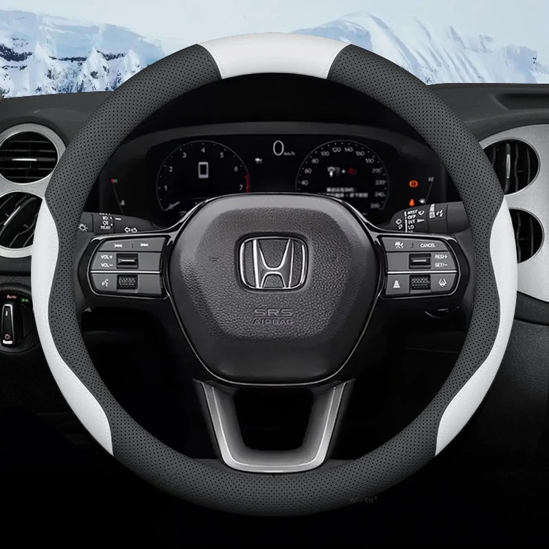 Für Honda Lenkradbezug, rutschfest, atmungsaktiv, 15 Zoll, passend für Civic Accord CRV HRV Pilot City Fit Jazz Odyssey, Autozubehör