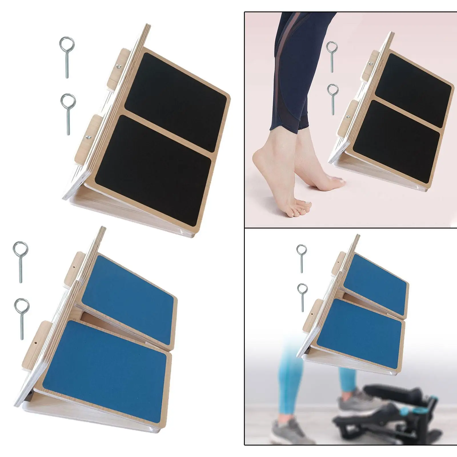 

Slant Board for Calf Stretching Foldable Portable Non Slip Surface Wooden Stretch Board for Planking Yoga Fitness Sports Workout