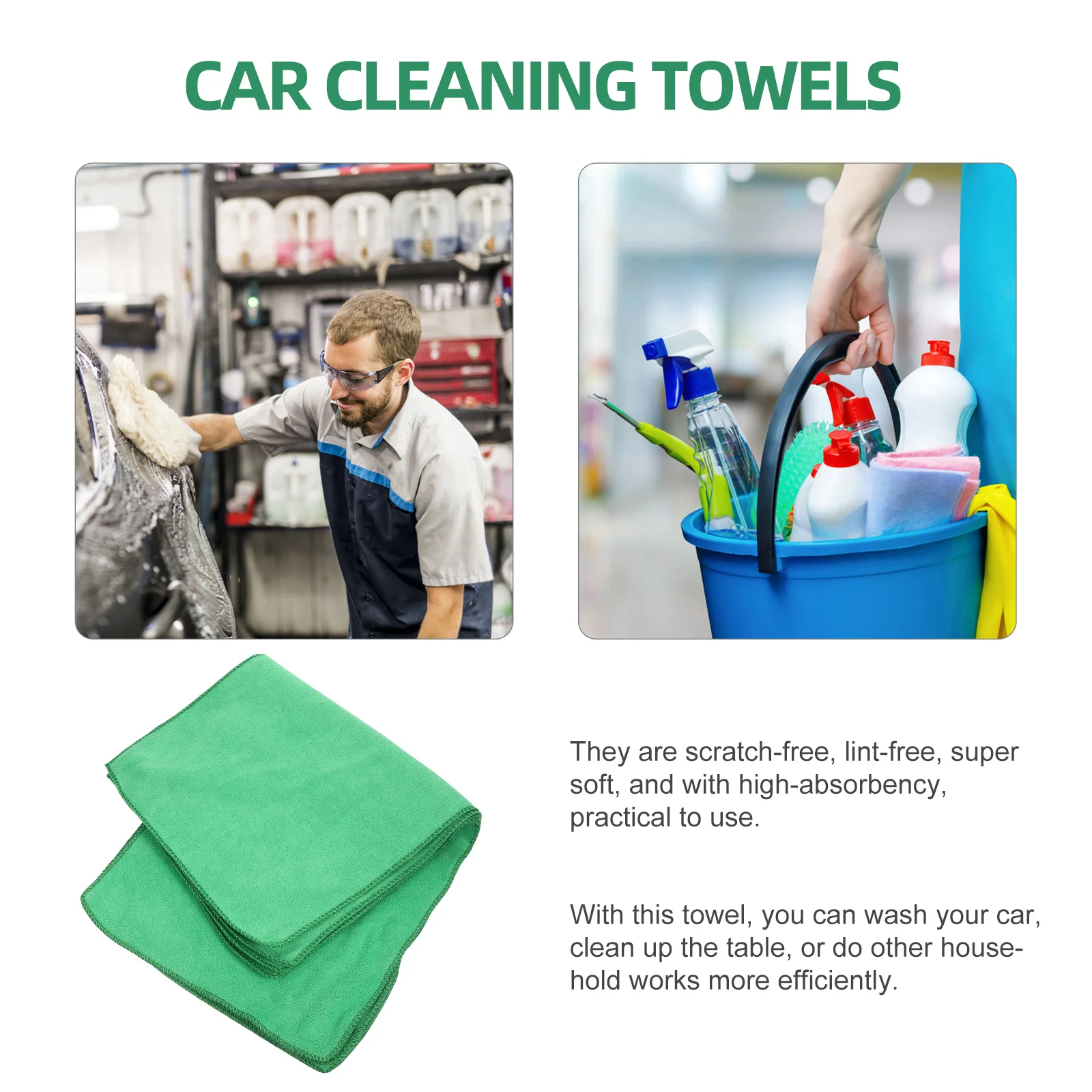 

5 Pcs Car Cleaning Accessories Absorbent Cloth Dry Towel Wash Care Products Cloths Absorber for Towels