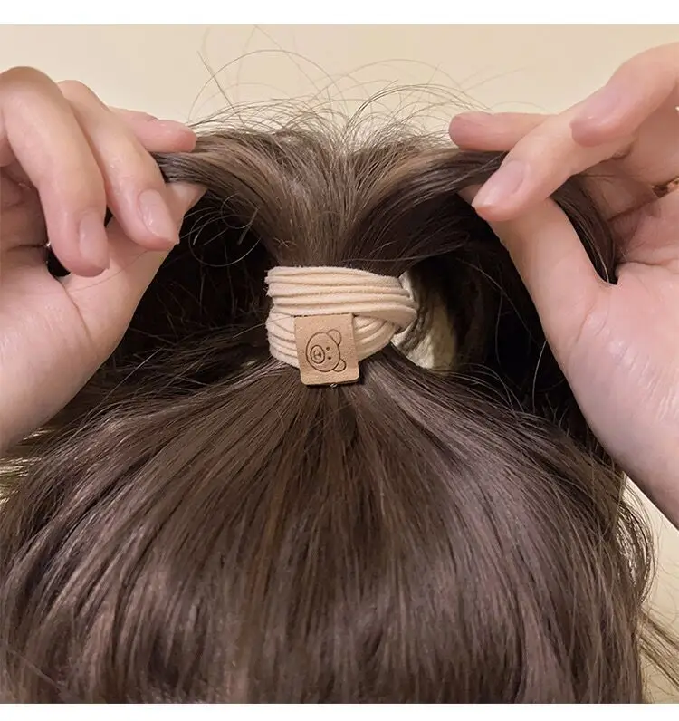 5/10 pz/set orso striscia spessa semplici fasce elastiche per capelli per le donne ragazze cravatta per capelli Scrunchie elastici accessori per capelli