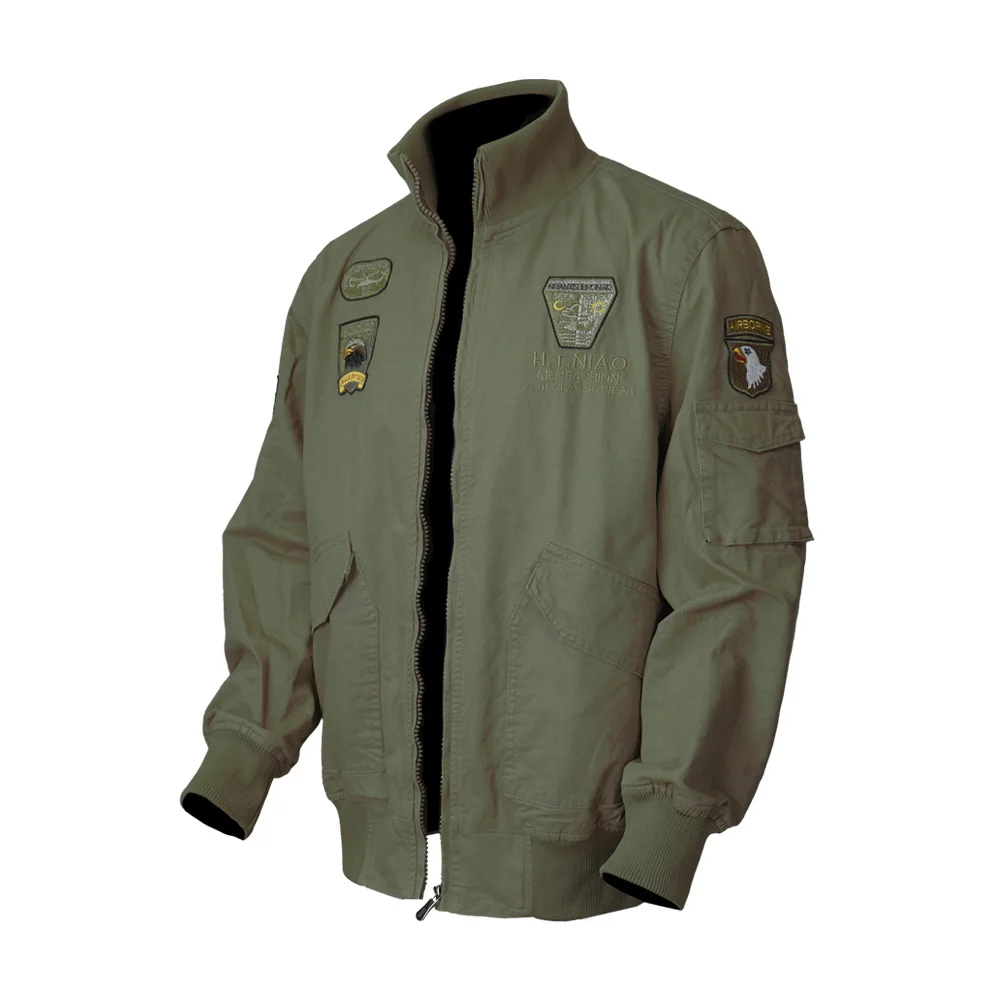 

Мужская куртка-бомбер в стиле MA-1, хлопковое пальто-авиатор в стиле милитари, весенне-осенняя рабочая одежда для кемпинга и пешего туризма, короткая куртка